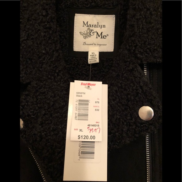 NWT Maralyn & Me Black Moto Jacket - Picture 4 of 9